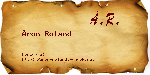 Áron Roland névjegykártya