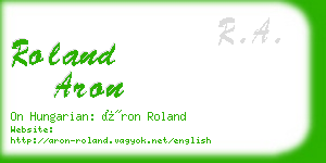 roland aron business card